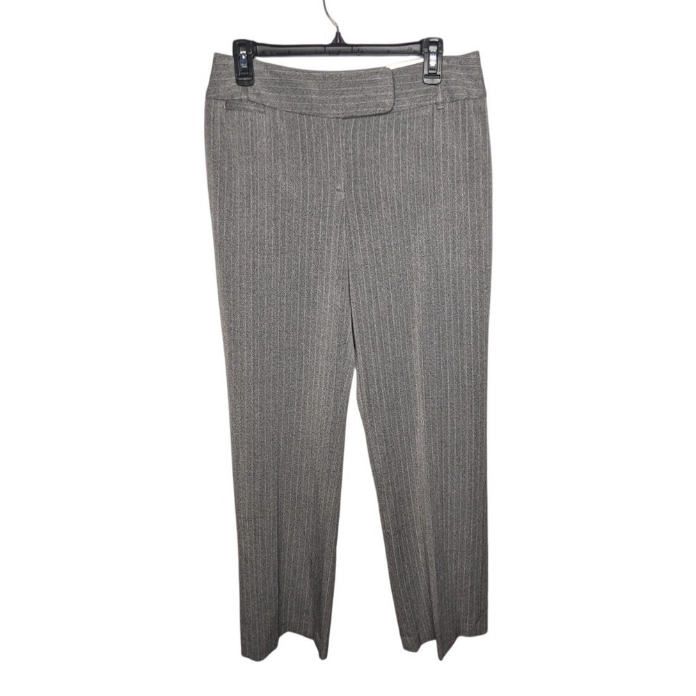 Rafaella Classic Fit Gray Pinstripe Pants‎ Women's Size 10P NWT Work Office